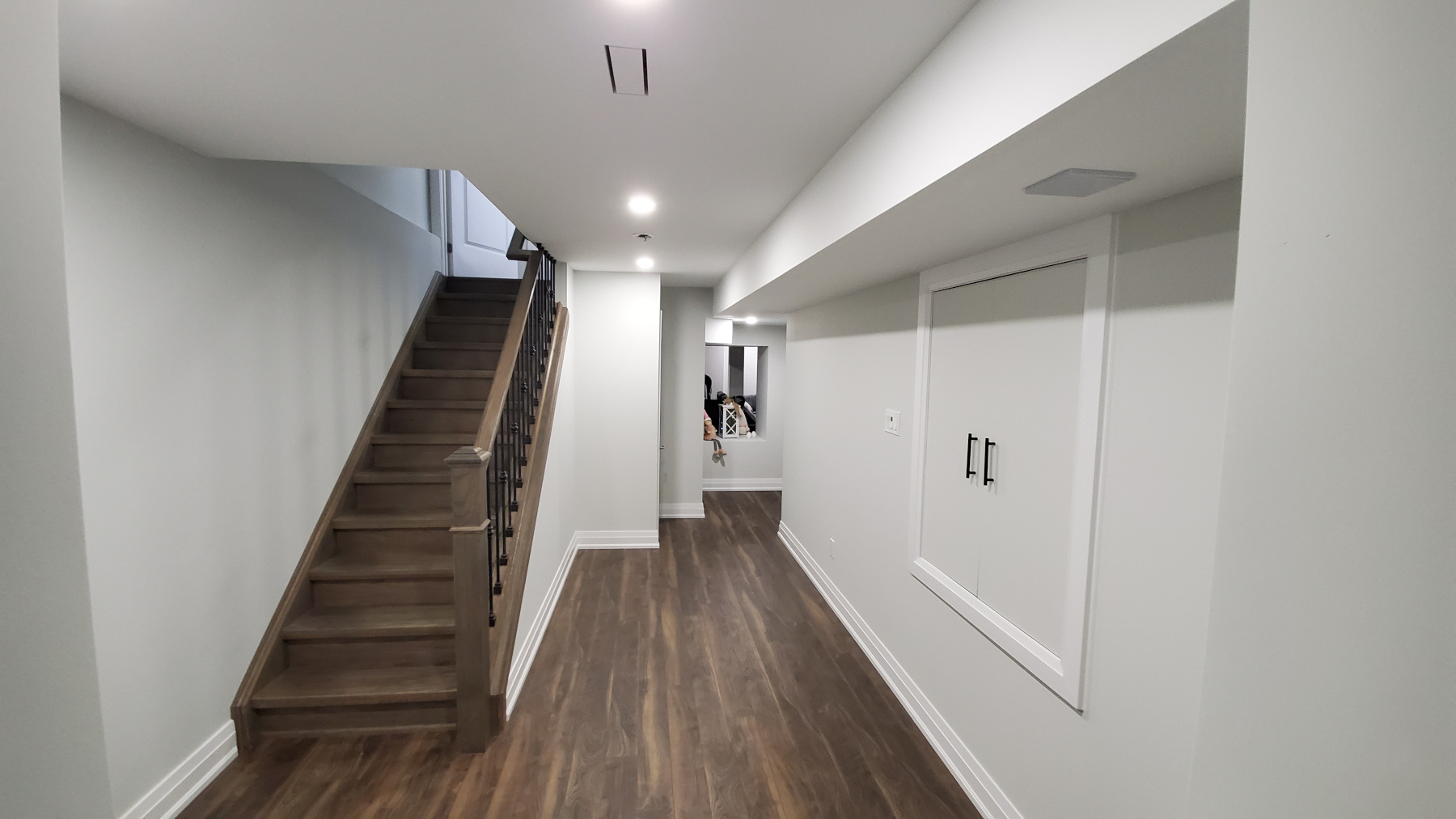 photo of a finished basement